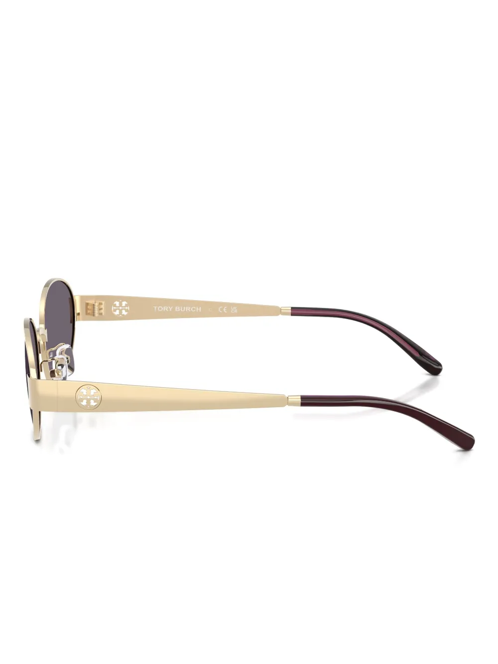 Tory Burch Miller Metal Oval Sunglasses In Blue