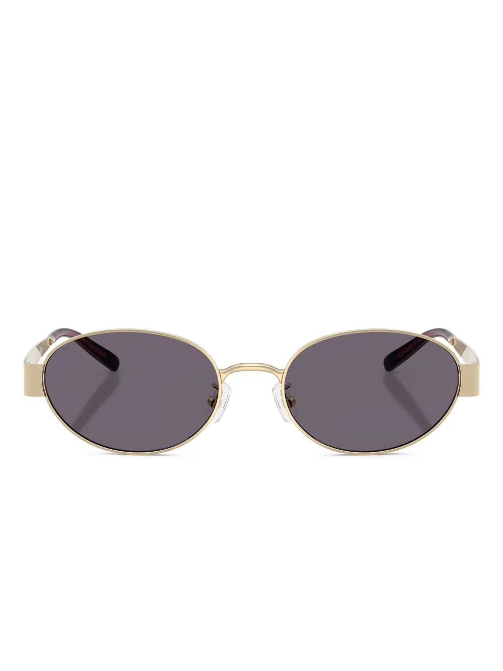 Tory Burch logo-detail oval-frame sunglasses | Gold | Image 1