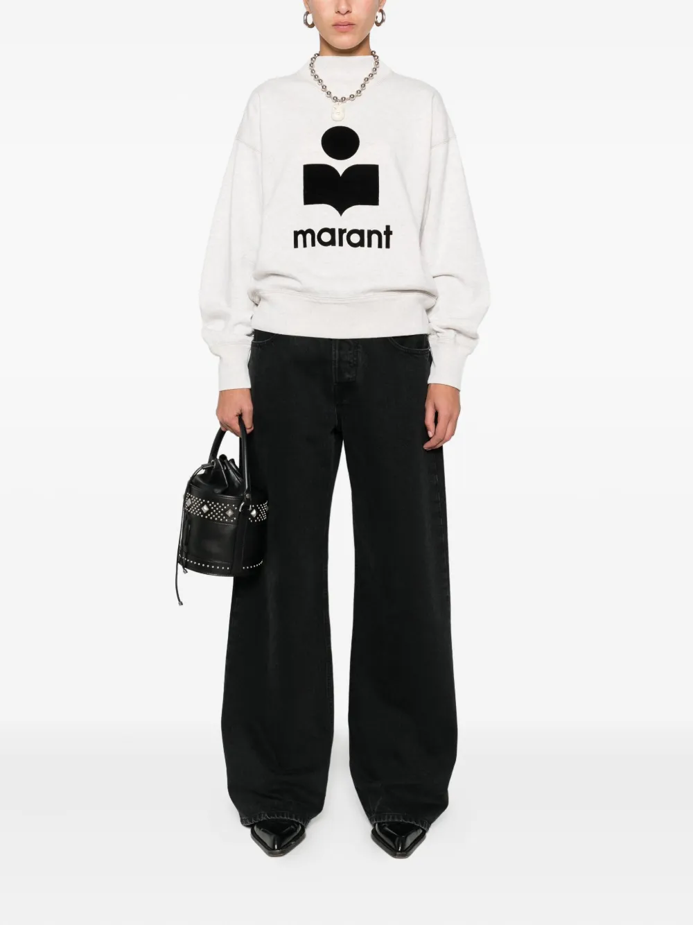Isabel Marant Étoile Logo-print Sweater In Neutral