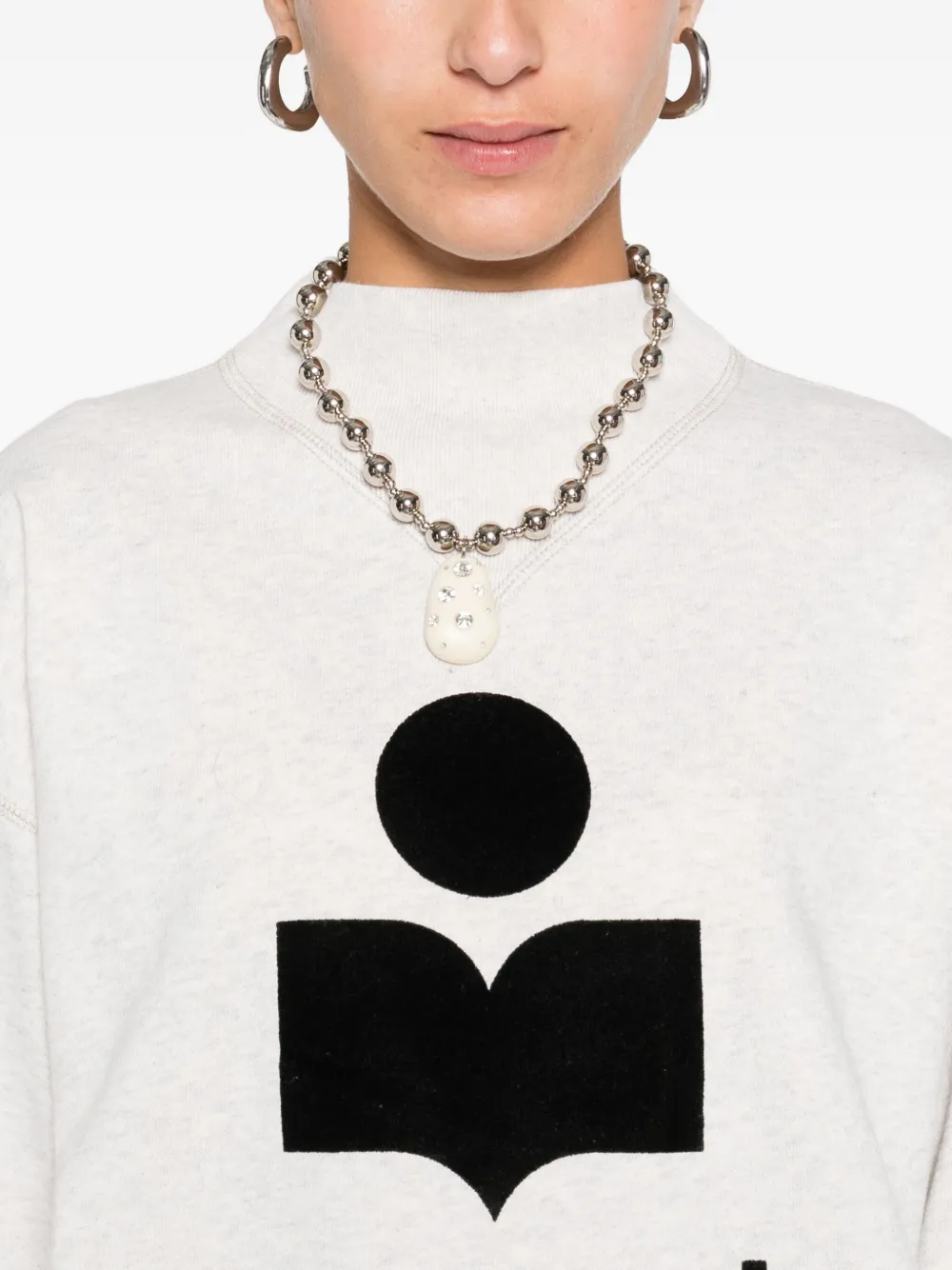 Isabel Marant Étoile Logo-print Sweater In Neutral