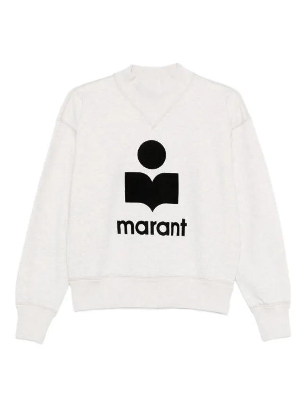 Marant Étoile Moby Logo-print Sweatshirt in Neutrals