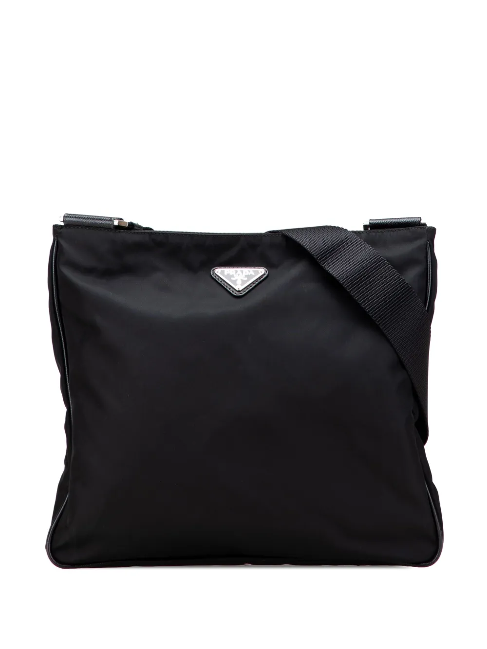 Prada Pre-Owned 2013-2025 テスート ジップトップ ショルダーバッグ - ブラック Prada Pre-Owned 2013-2025 テスート ジップトップ ショルダーバッグ - ブラック
