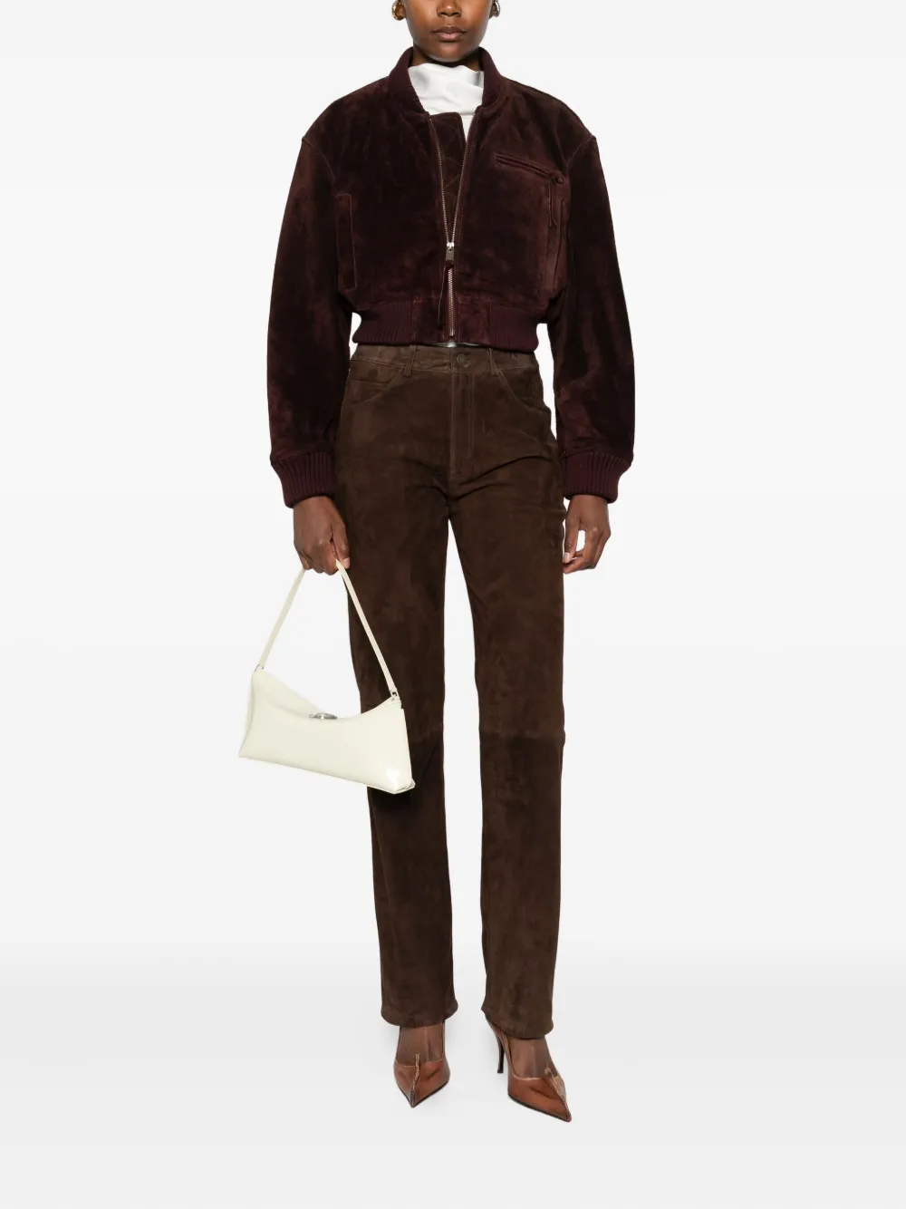 Arma zip-fastening suede jacket | Cropped Jackets | Image 2
