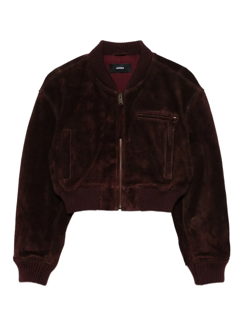Arma zip-fastening suede jacket | Brown | Image 1