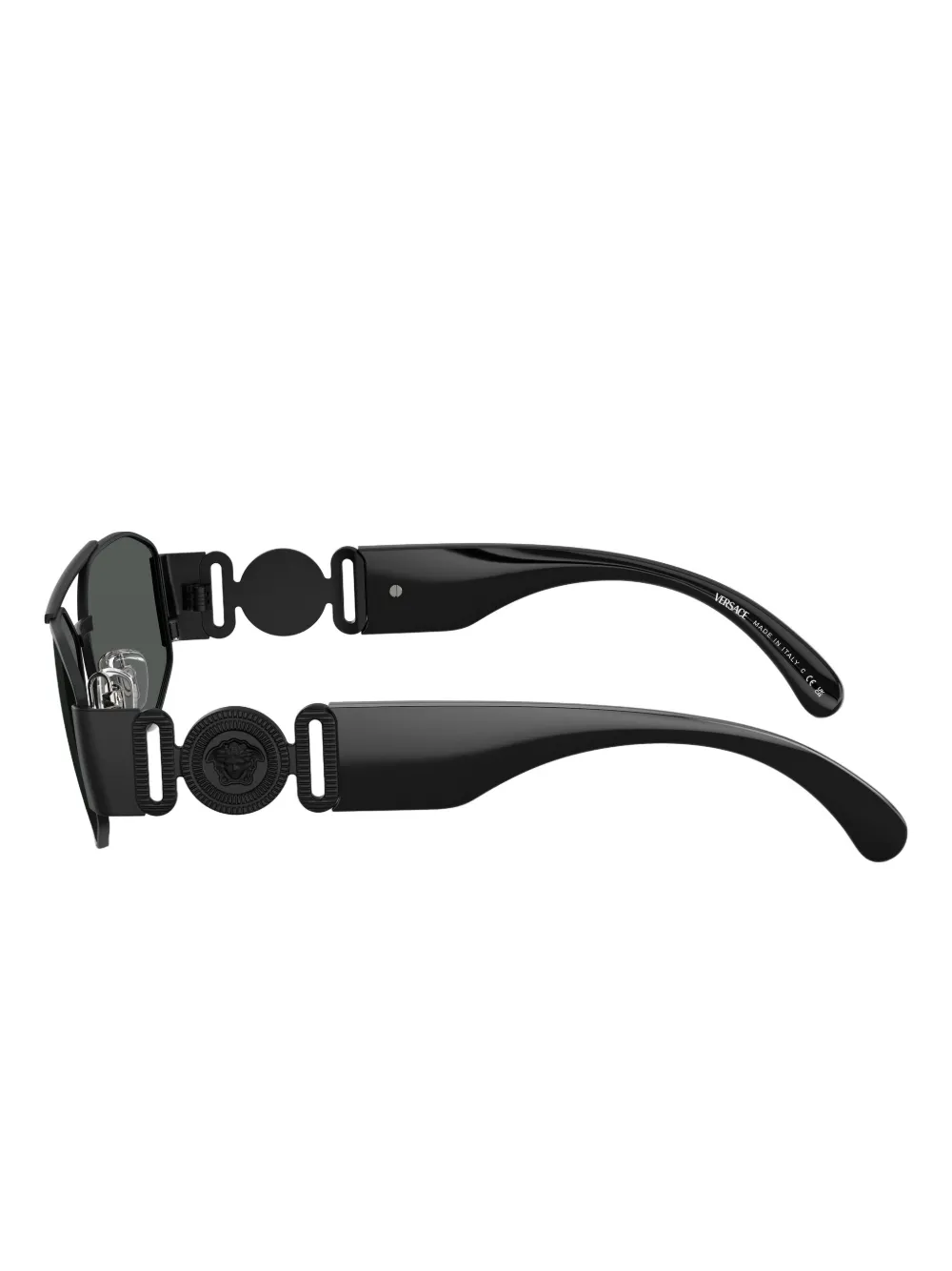 Versace Eyewear Zonnebril met verfraaide dubbele neusbrug Zwart