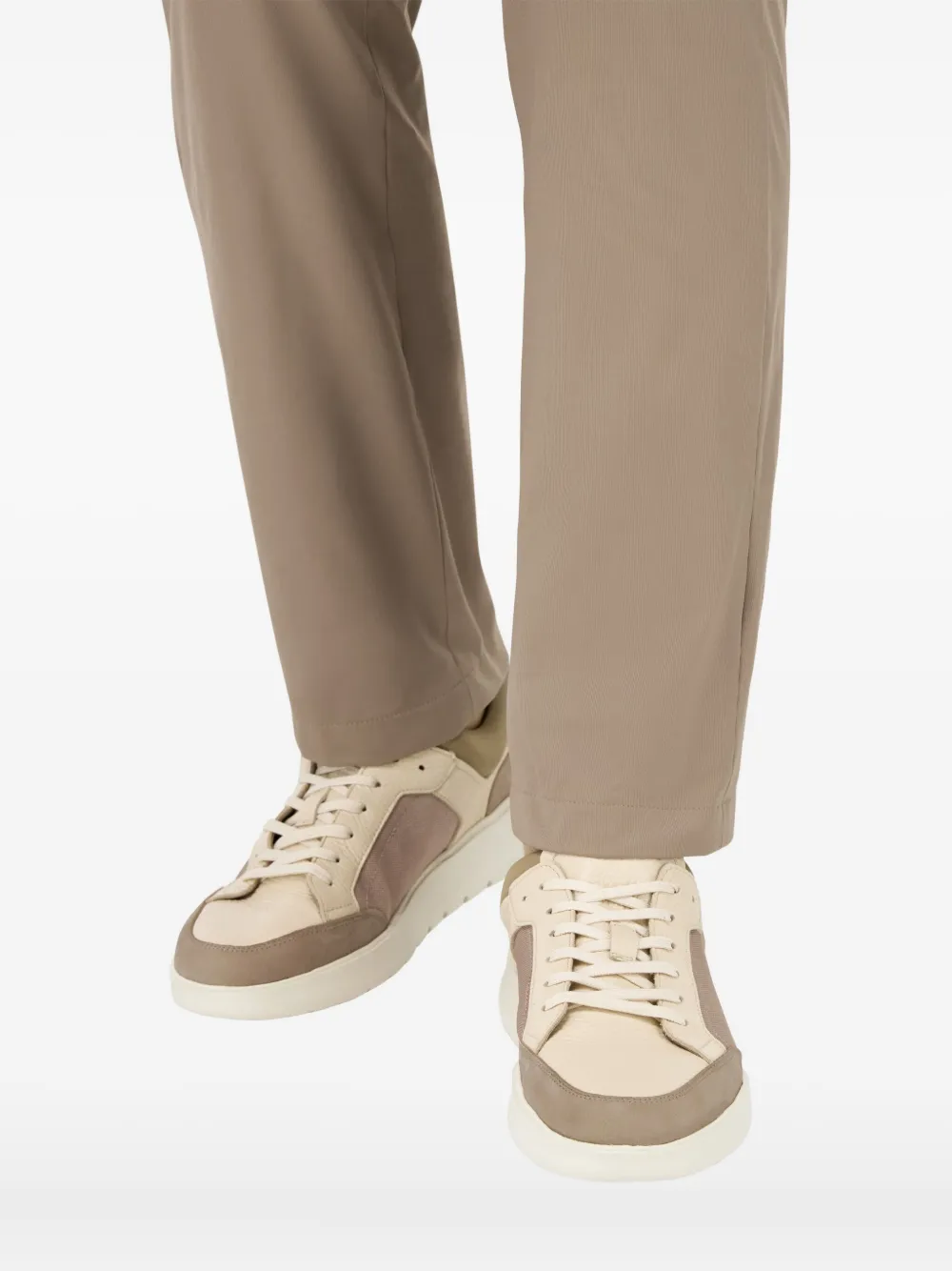 Boggi Milano Nimbus leather lace-up sneakers Brown