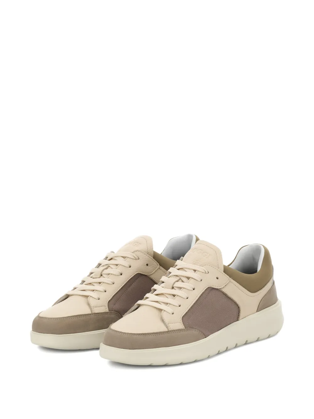 Boggi Milano Nimbus leather lace-up sneakers Brown
