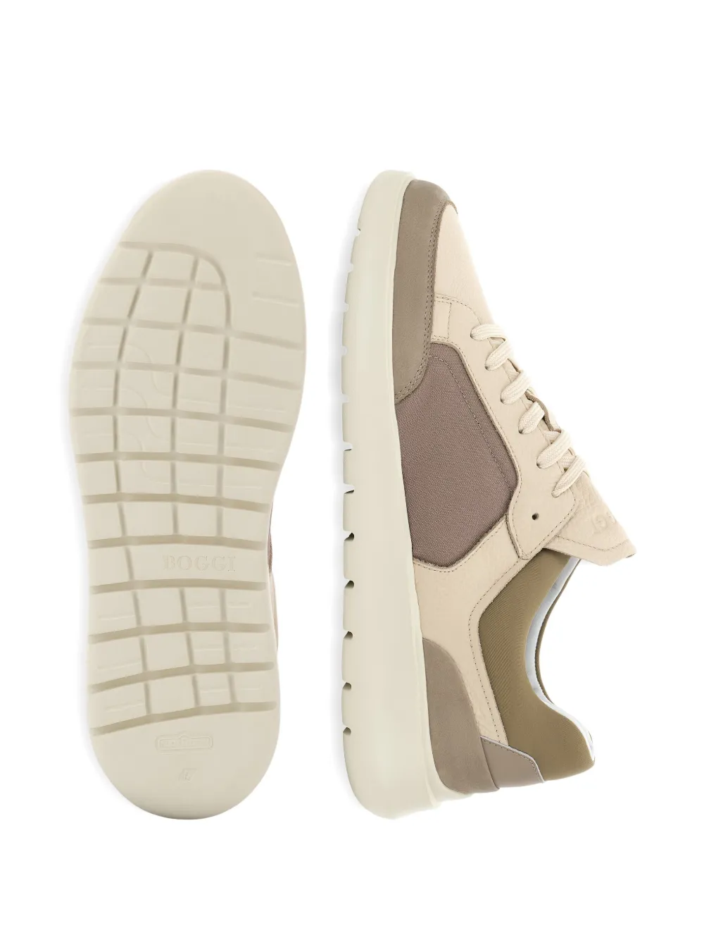 Boggi Milano Nimbus leather lace-up sneakers Brown