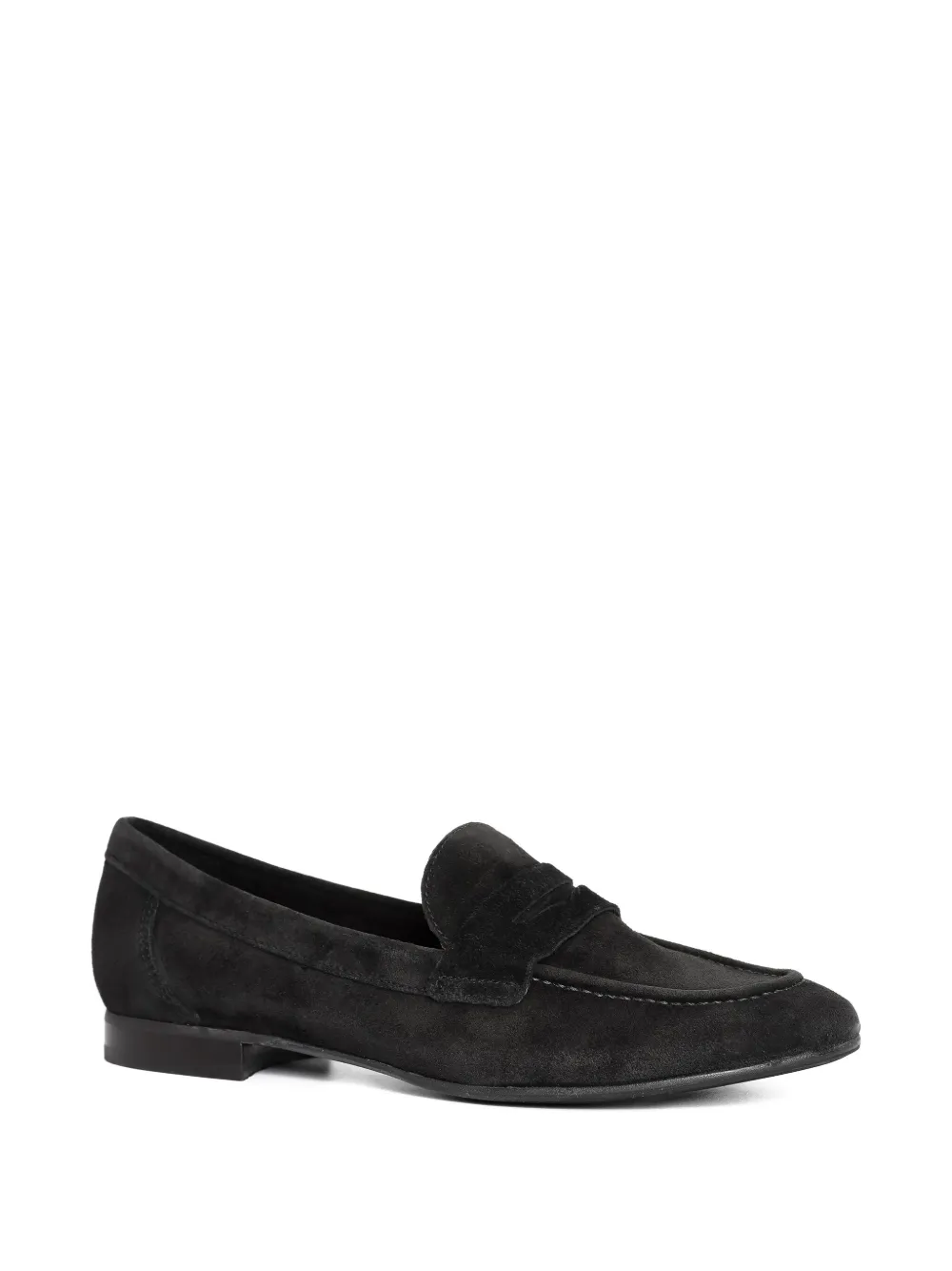 Sarah Chofakian Macchiato suède loafers met penny-bandje - Zwart