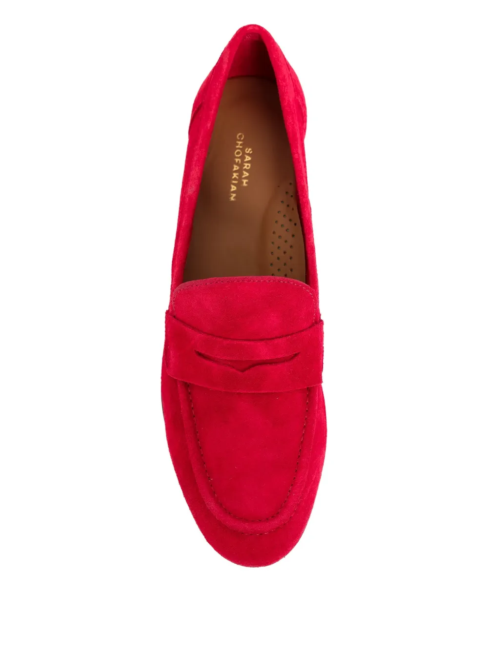 Sarah Chofakian Suède loafers Rood
