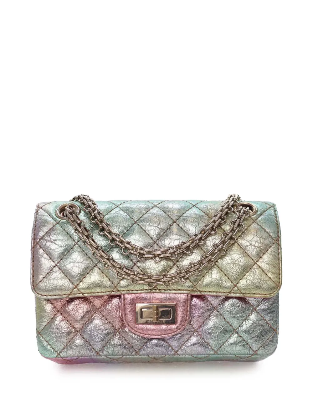 CHANEL Pre-Owned 2020 リイシュー 2.55 マルチカラー エイジドカーフ ダブルフラップ 224 ショルダーバッグ CHANEL Pre-Owned 2020 リイシュー 2.55 マルチカラー エイジドカーフ ダブルフラップ 224 ショルダーバッグ
