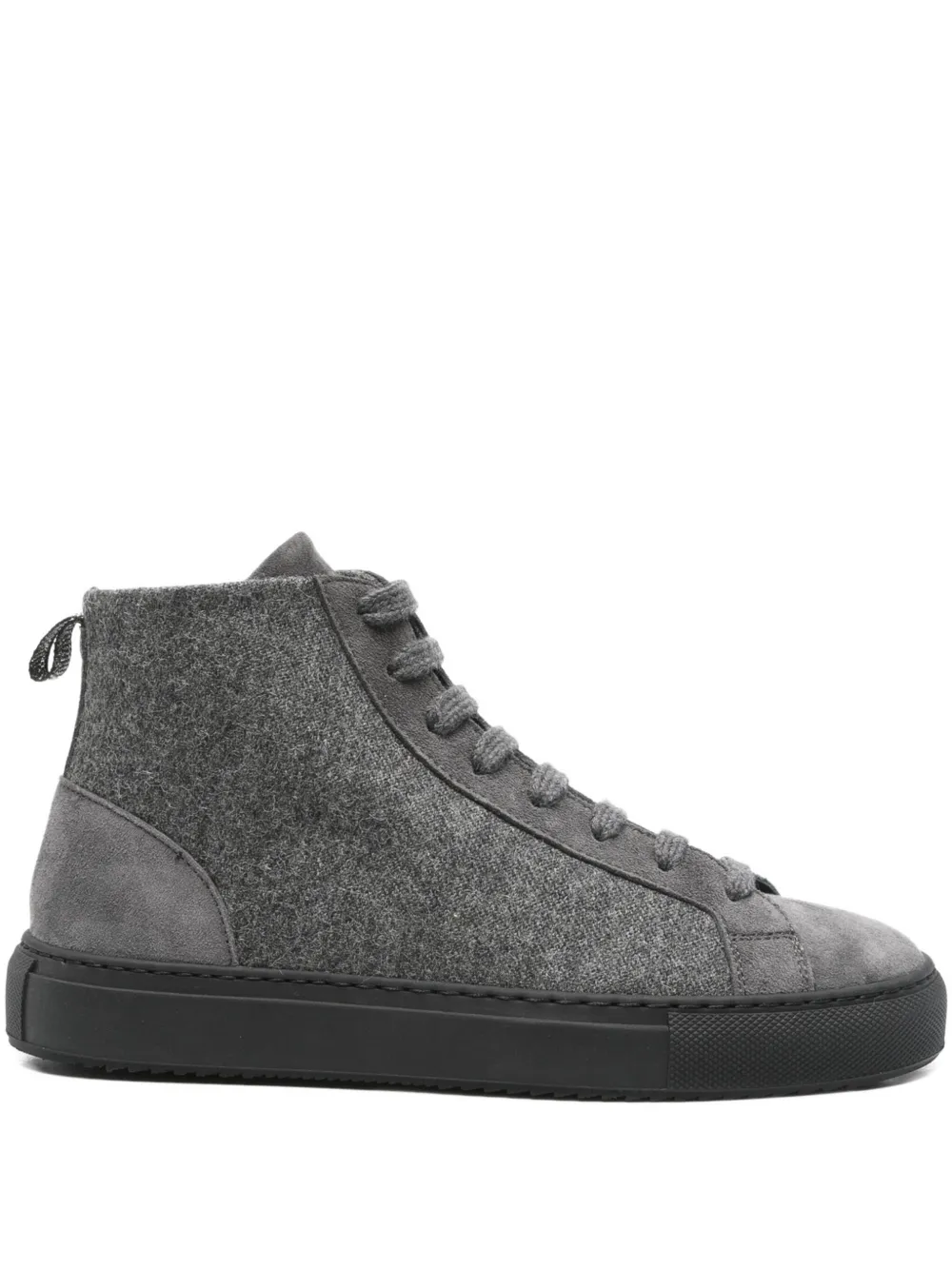 Doucal's suede lace-up sneakers Grey