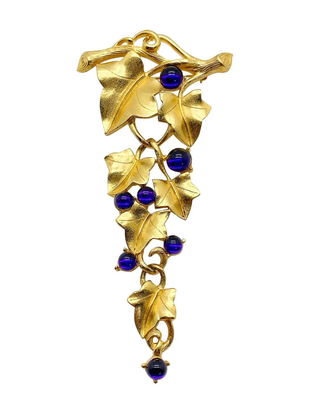 Pre-owned Jennifer Gibson Jewellery X Kunio Matsumoto 1980s Trifari Brooch And Necklace Set In Gold