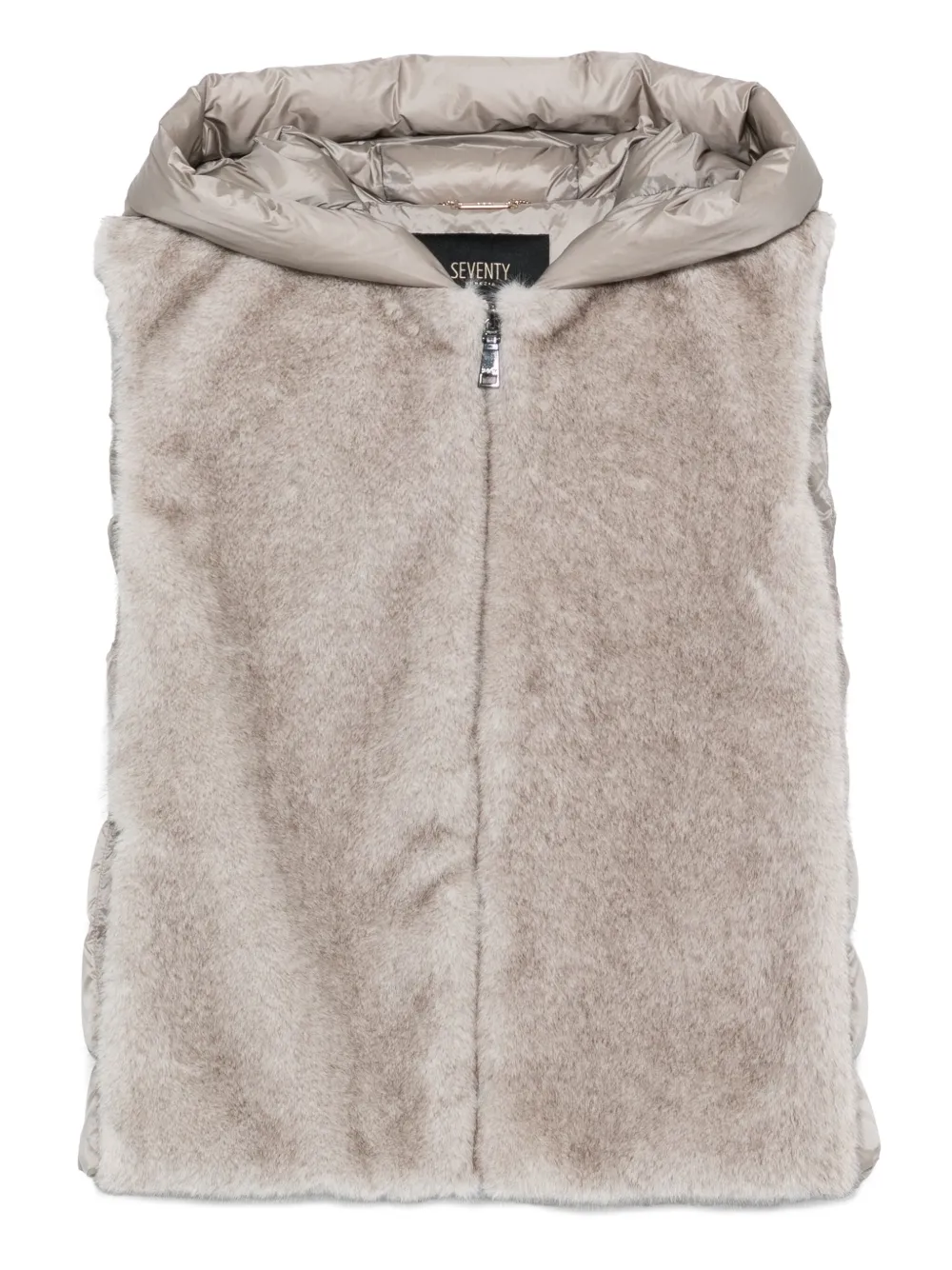 Seventy hooded faux-fur gilet | Grey | Image 1