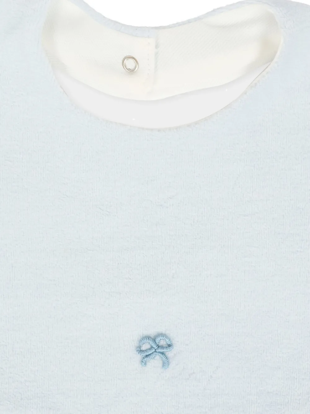 La Stupenderia embroidered-bow bib Blauw