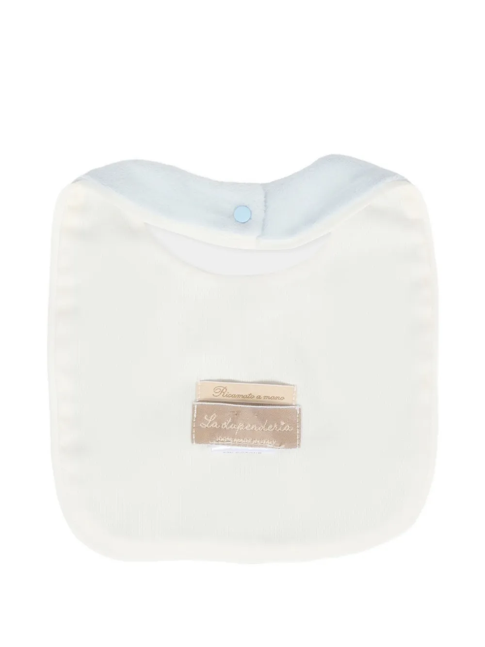 La Stupenderia embroidered-bow bib - Blauw