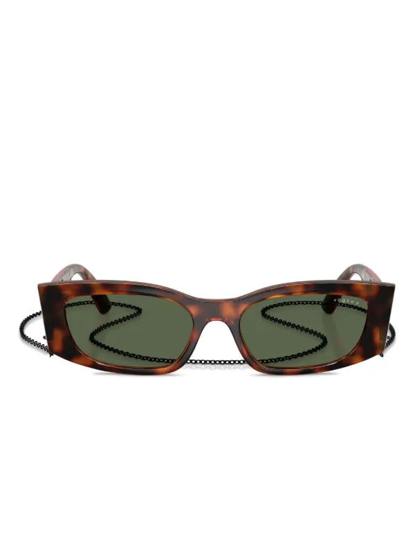 Vogue Eyewear Tortoiseshell Rectangular Sunglasses Vogue Eyewear Tortoiseshell Hailey Bieber Edition  main image 3