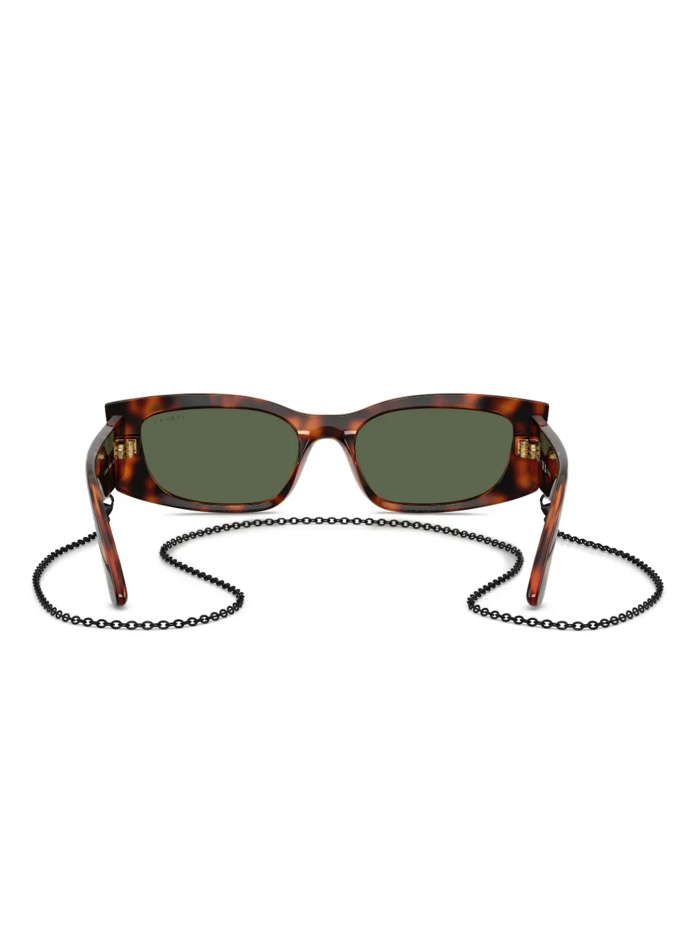 Vogue Eyewear Zonnebril met rechthoekig montuur en kettingdetail Bruin