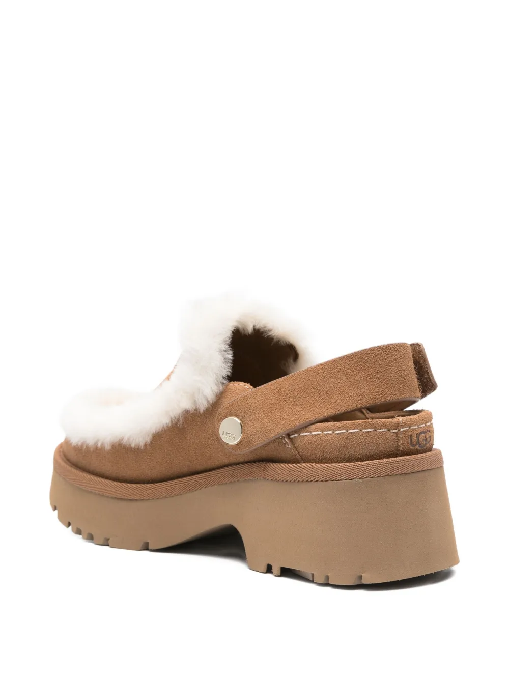 Ugg 60mm Esmee Fur-trim Pumps In Brown