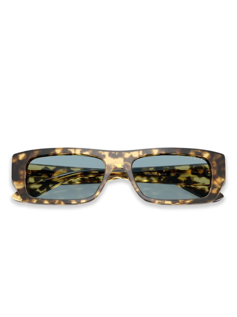 Vogue Eyewear Zonnebril met rechthoekig montuur en schildpadschild-effect Bruin