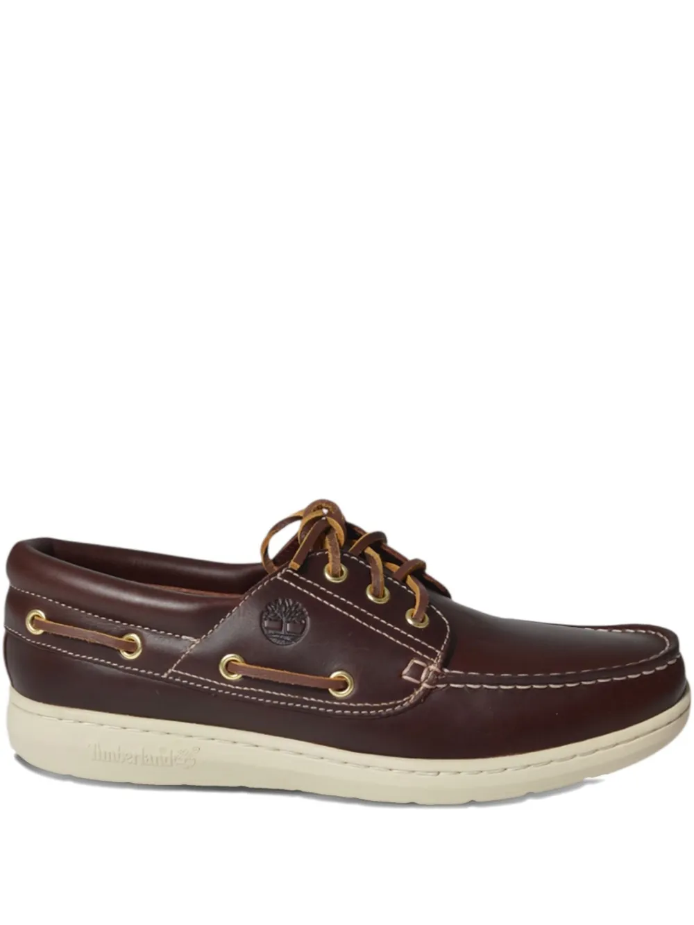 Timberland leather lace-up loafers Brown