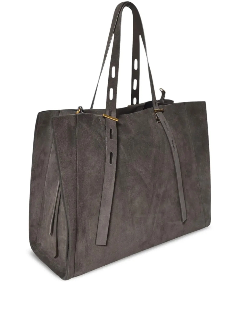 MINO BOSSI suede leather tote bag - Marrone