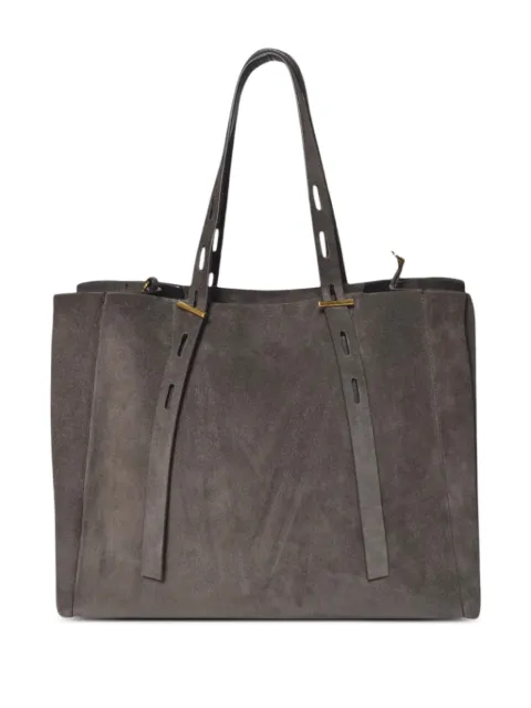 MINO BOSSI suede leather tote bag