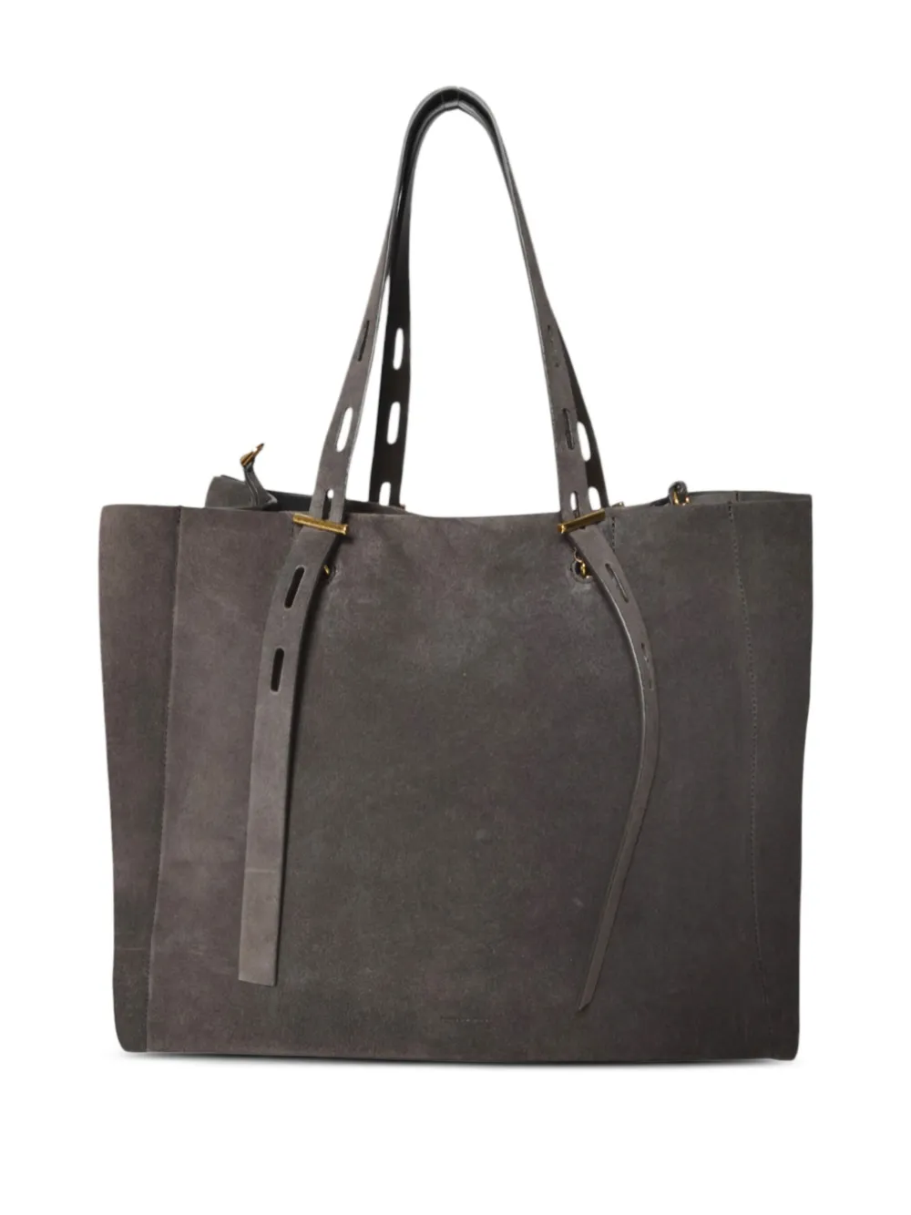 MINO BOSSI suede leather tote bag - Bruin