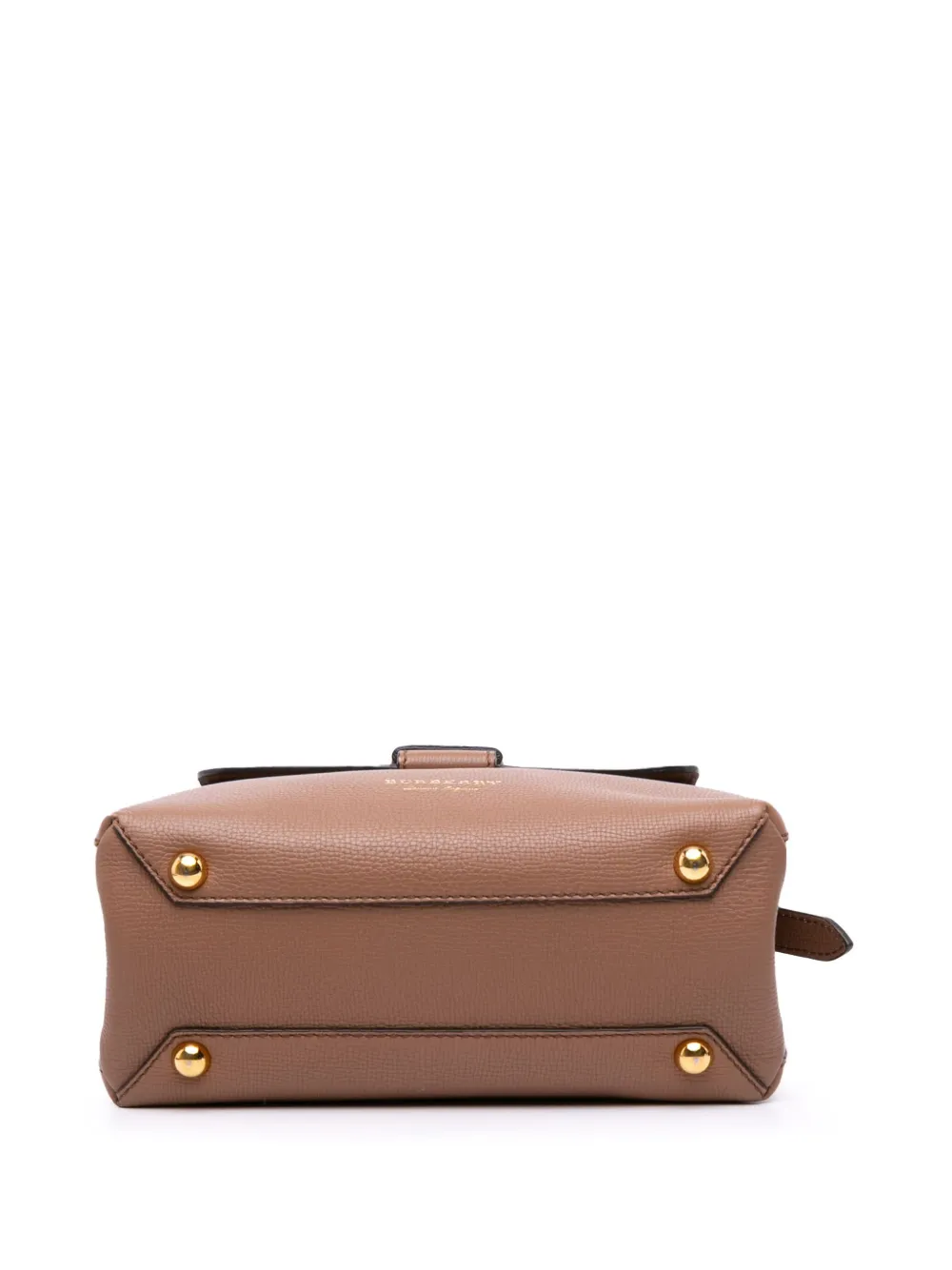 Pre-owned Burberry 2000-2017 Small Calfskin And House Check Camberley Satchel In Brown