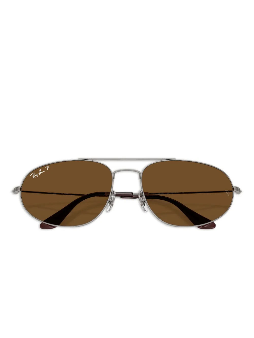 Ray Ban Oval-frame Sunglasses In Metallic