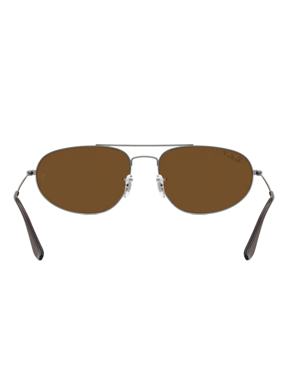 Ray Ban Oval-frame Sunglasses In Metallic
