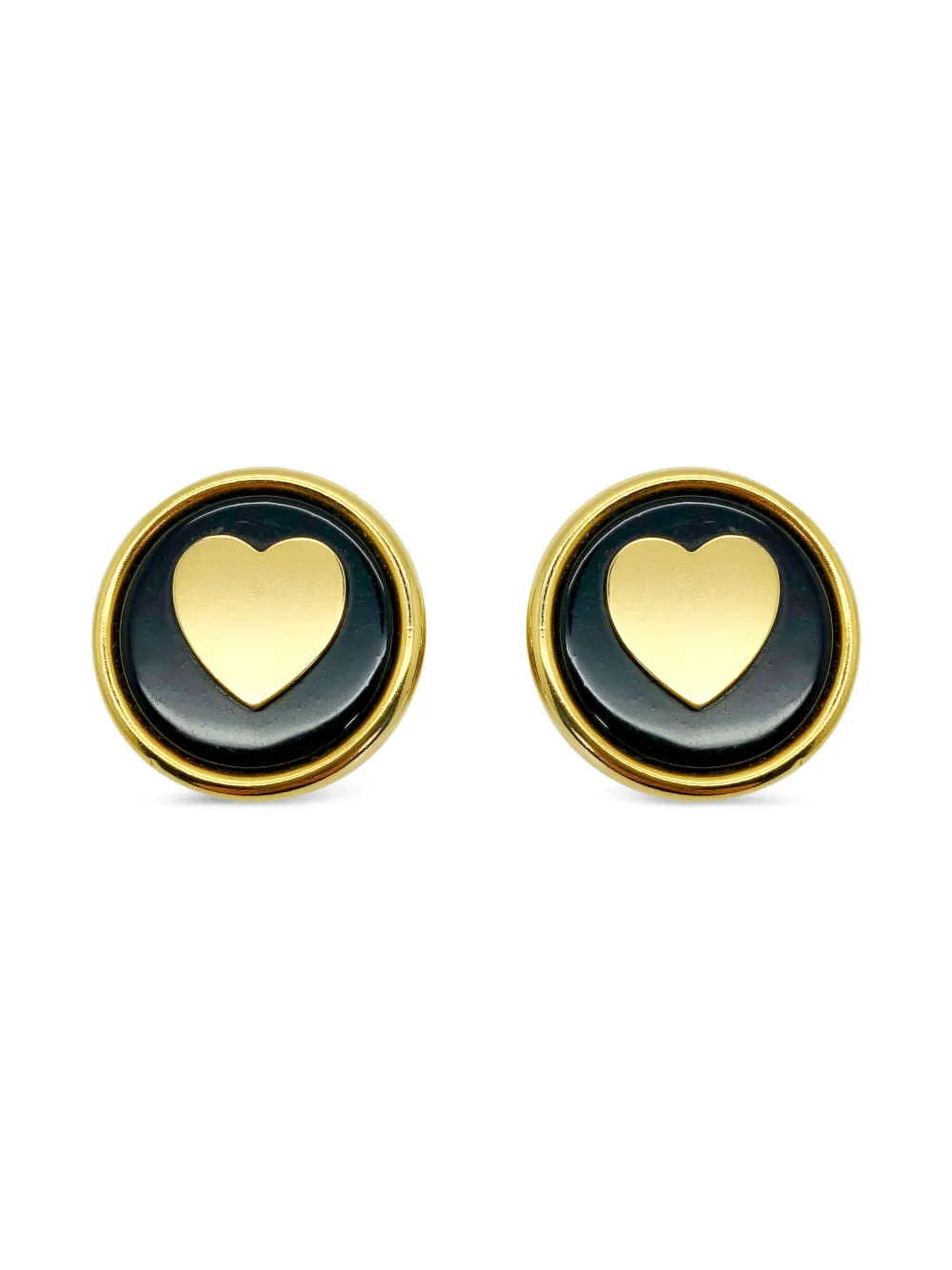 Jennifer Gibson Jewellery 1980s Heart Ohrringe - Gold