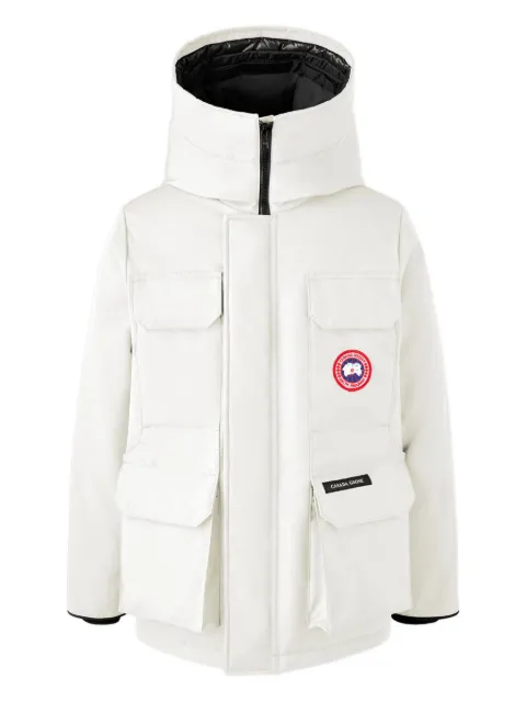 Canada Goose Kids hooded logo-patch coat
