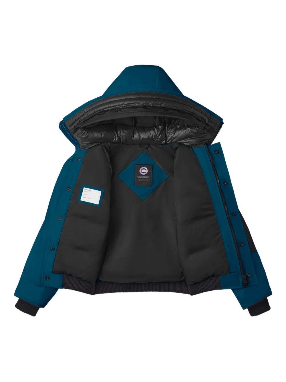 Canada Goose Kids hooded zip-up jacket Blauw