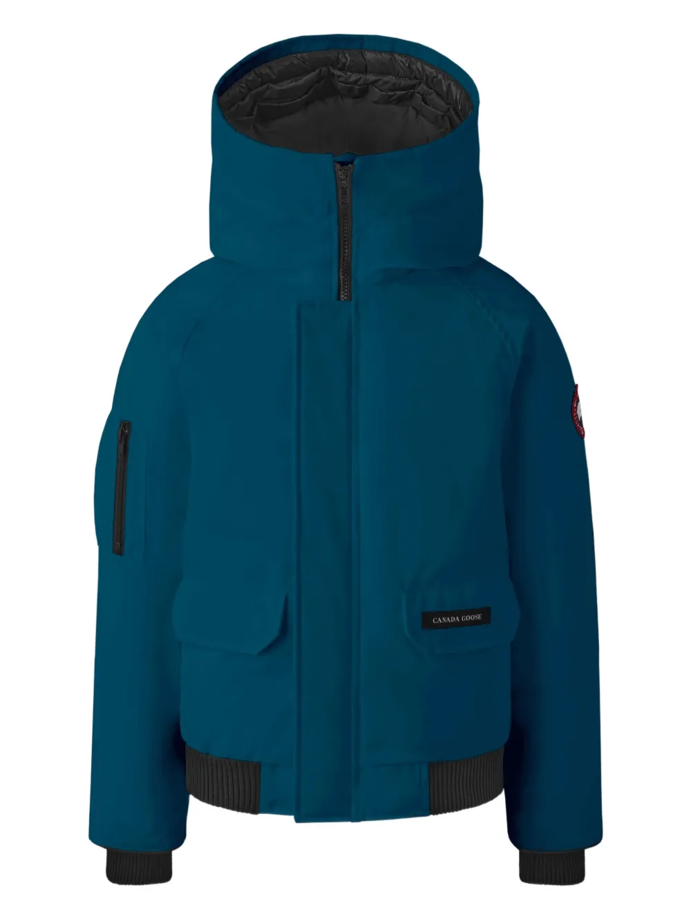 Canada Goose Kids hooded zip-up jacket Blauw