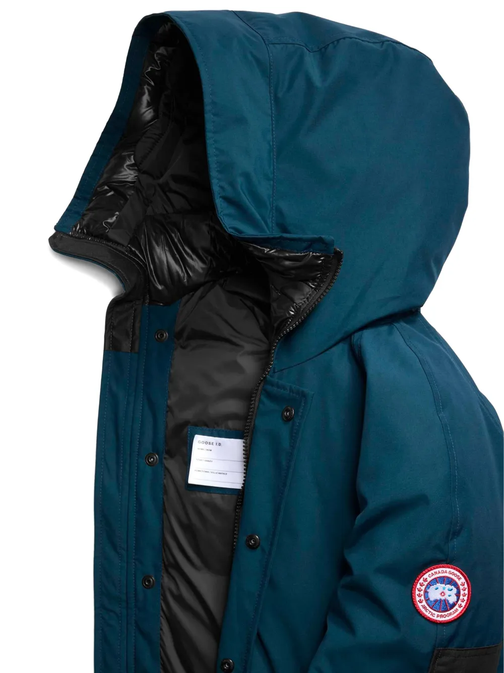 Canada Goose Kids hooded zip-up jacket Blauw