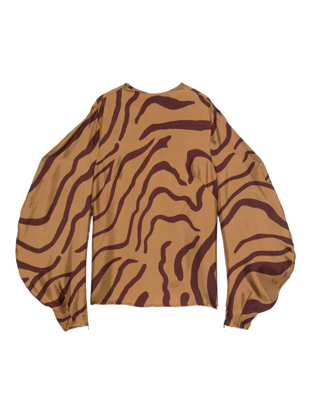 Raquel Diniz zebra-pattern top | Neutrals | Image 1
