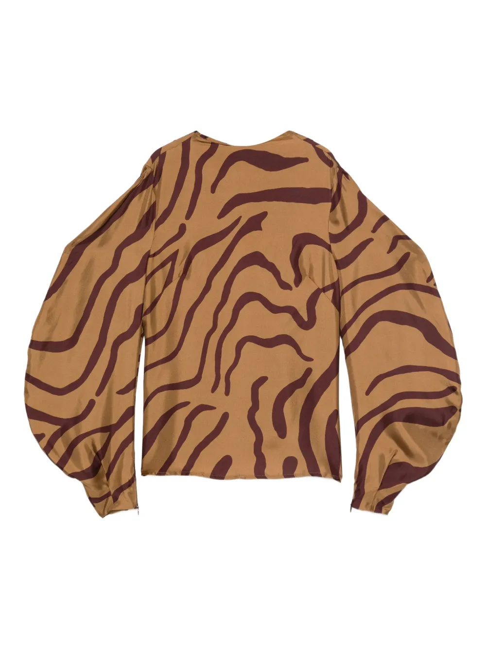 Raquel Diniz zebra-pattern top | Neutrals | Image 1