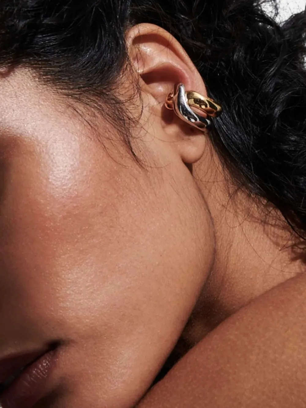 Demarson New York Odell Twisted Ear Cuff Earrings In Gold