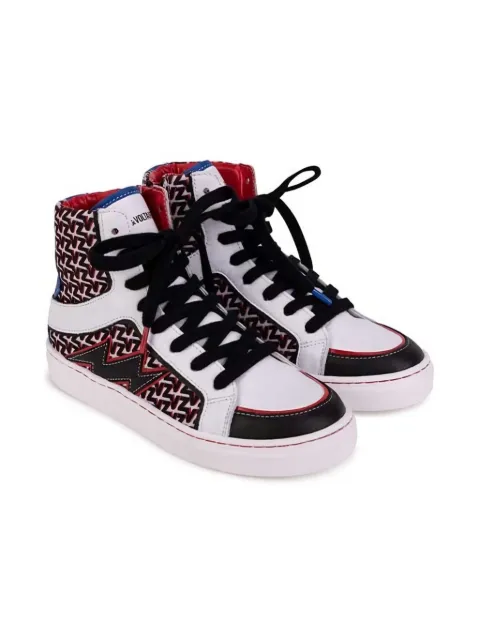 Zadig & Voltaire Kids monogram-pattern high-top sneakers