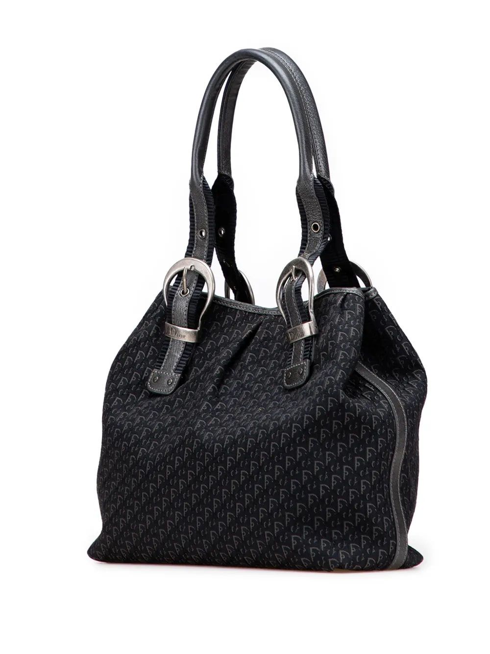 Pre-owned Dior 2007 Issimo Trotter Canvas Tote Bag In Black
