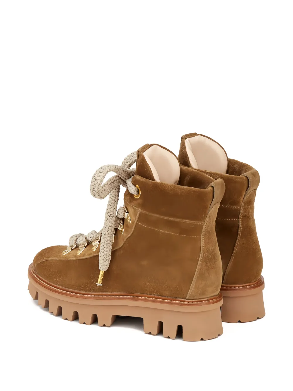 AGL lace-up suede ankle boots Brown