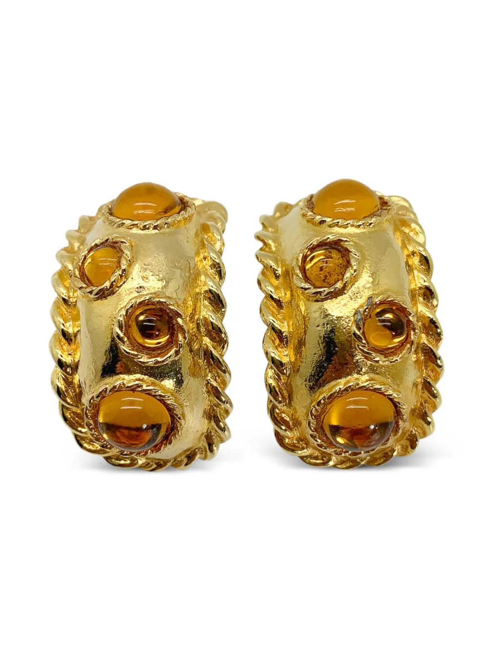 Escada Pre-Owned aretes huggie Cabochon 1980 | dorado | Image 1