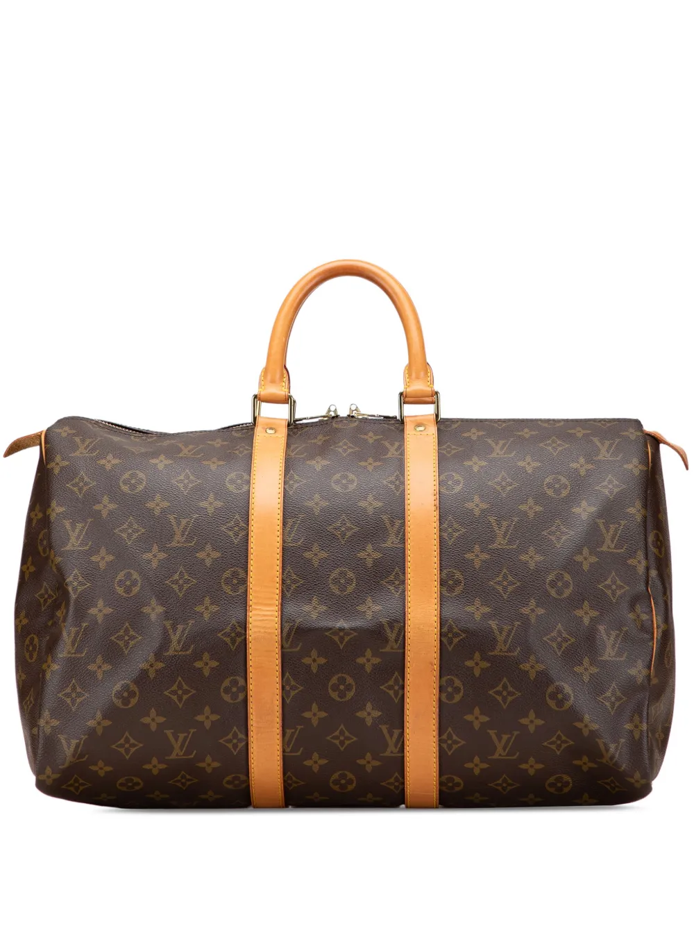 Louis Vuitton Pre-Owned 1991 モノグラム キーポル 45 ボストンバッグ - ブラウン Louis Vuitton Pre-Owned 1991 モノグラム キーポル 45 ボストンバッグ - ブラウン