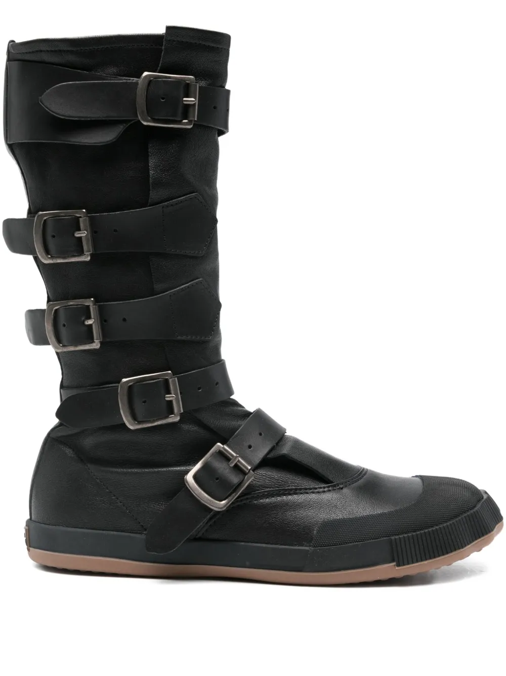 Vivienne Westwood Buckle-strap Leather Boots In Black