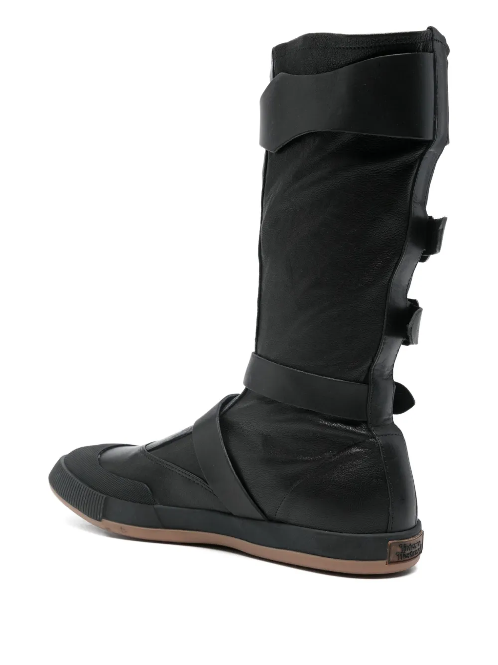 Vivienne Westwood buckle-strap leather boots Black
