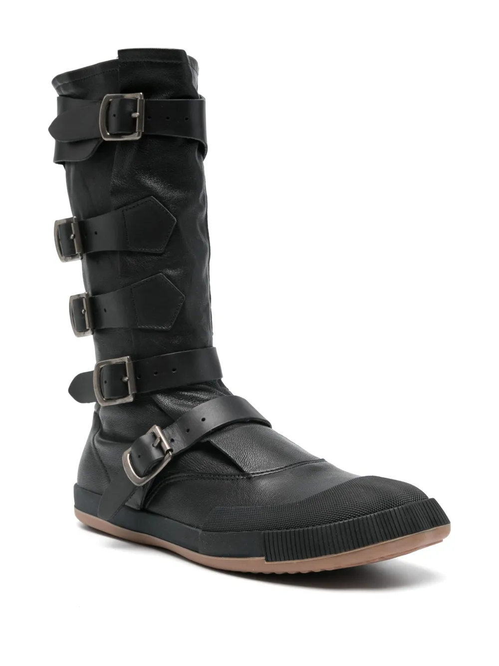Vivienne Westwood buckle-strap leather boots Black