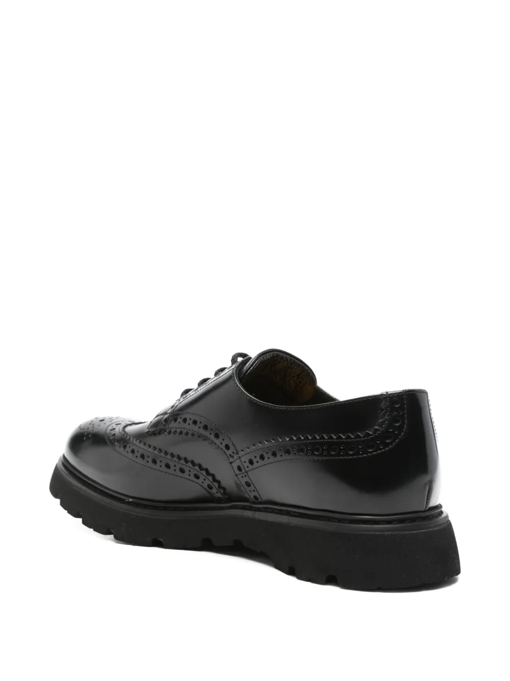 Doucal's leather oxford shoes Black