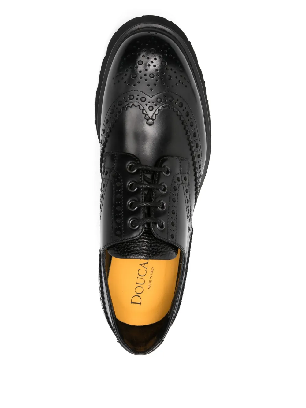 Doucal's leather oxford shoes Black