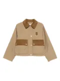 Barbour corduroy-collar pocket jacket - Brown
